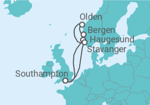 Itinerario del Crucero Noruega - Royal Caribbean