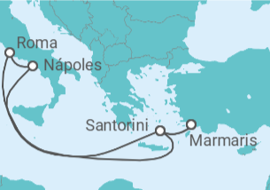 Itinerario del Crucero Grecia, Italia - MSC Cruceros