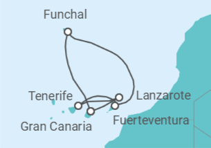 Itinerario del Crucero Islas Canarias - Costa Cruceros
