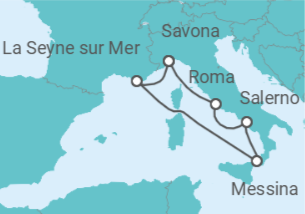Itinerario del Crucero Italia, Francia - Costa Cruceros
