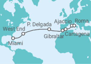 Itinerario del Crucero Portugal, Gibraltar, España, Francia - Princess Cruises