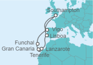 Itinerario del Crucero Islas Canarias - MSC Cruceros