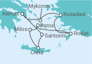 Itinerario del Crucero Grecia, Turquía - Silversea