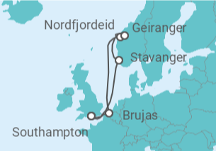 Itinerario del Crucero Noruega, Bélgica TI - Celebrity Cruises