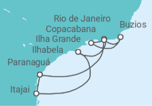 Itinerario del Crucero Brasil - MSC Cruceros