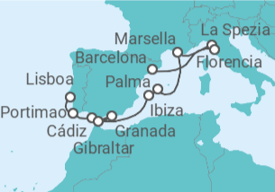 Itinerario del Crucero desde Lisboa a Barcelona (España) - Norwegian Cruise Line