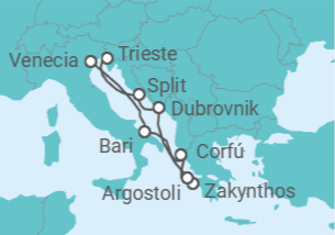 Itinerario del Crucero desde Venecia (Italia)  a Trieste (Italia) - Costa Cruceros