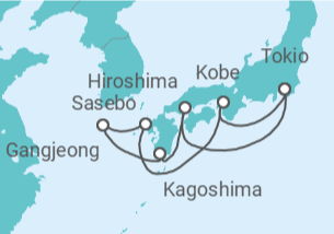 Itinerario del Crucero Japón - MSC Cruceros