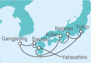 Itinerario del Crucero Japón - MSC Cruceros