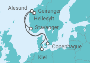 Itinerario del Crucero Noruega - Costa Cruceros
