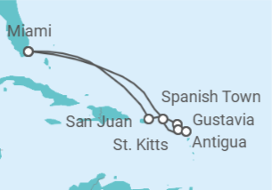 Itinerario del Crucero Puerto Rico, Guadalupe, Antigua Y Barbuda - Silversea