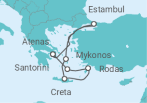 Itinerario del Crucero Turquía, Grecia - Costa Cruceros