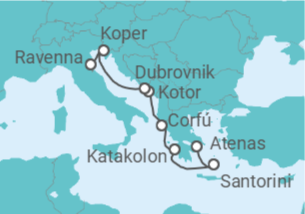 Itinerario del Crucero Grecia, Montenegro, Croacia, Eslovenia - Norwegian Cruise Line
