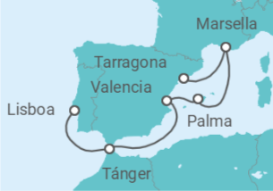 Itinerario del Crucero Portugal, Marruecos, España, Francia - Celestyal Cruises