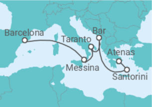 Itinerario del Crucero Grecia, Italia - Princess Cruises