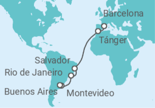 Itinerario del Crucero Marruecos, Brasil, Uruguay - Celebrity Cruises