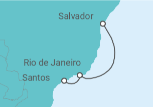 Itinerario del Crucero Brasil - Costa Cruceros
