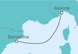 Itinerario del Crucero España - Costa Cruceros