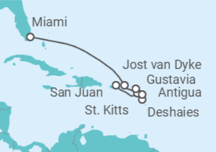 Itinerario del Crucero Guadalupe, Antigua Y Barbuda - Silversea