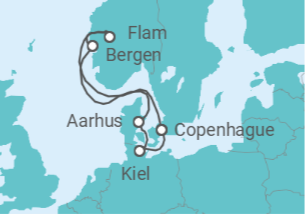 Itinerario del Crucero Dinamarca, Noruega - Costa Cruceros