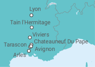 Itinerario del Crucero desde Lyon (Francia) a Aviñon (Francia) - Riverside