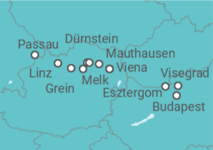 Itinerario del Crucero desde Viena (Austria) a Budapest (Hungría) - Riverside