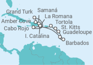 Itinerario del Crucero Caribe Completo - Costa Cruceros