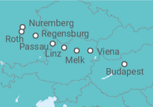 Itinerario del Crucero desde Nuremberg a Budapest (Hungría) - Riverside