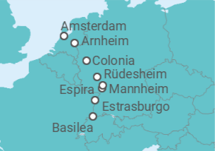 Itinerario del Crucero Francia, Alemania, Holanda - Riverside