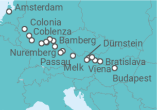 Itinerario del Crucero desde Budapest (Hungría) a Amsterdam (Holanda) - Riverside