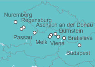 Itinerario del Crucero desde Budapest (Hungría) a Nuremberg - Riverside