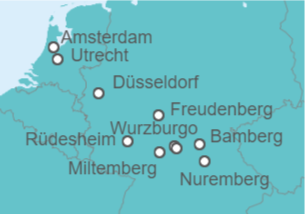 Itinerario del Crucero desde Amsterdam (Holanda) a Nuremberg - Riverside