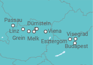 Itinerario del Crucero desde Viena (Austria) a Budapest (Hungría) - Riverside