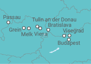 Itinerario del Crucero desde Passau (Alemania) a Viena (Austria) - Riverside