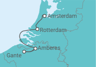 Itinerario del Crucero Bélgica, Holanda - Riverside
