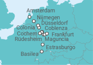 Itinerario del Crucero desde Basilea (Suiza) a Amsterdam (Holanda) - Riverside