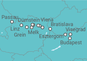 Itinerario del Crucero Austria, Hungría - Riverside