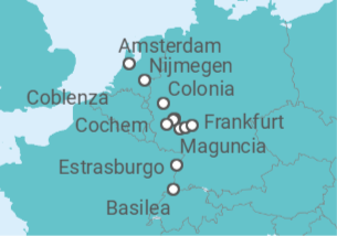Itinerario del Crucero desde Basilea (Suiza) a Amsterdam (Holanda) - Riverside