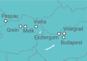 Itinerario del Crucero Austria, Hungría - Riverside