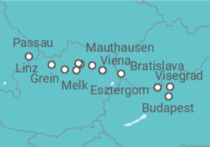 Itinerario del Crucero Austria, Alemania, Hungría - Riverside