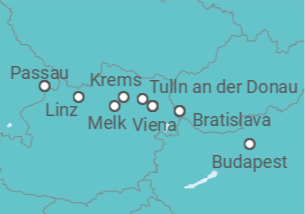 Itinerario del Crucero Austria, Alemania, Hungría - Riverside