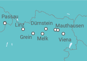 Itinerario del Crucero desde Passau (Alemania) a Viena (Austria) - Riverside