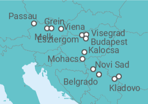 Itinerario del Crucero desde Passau (Alemania) a Belgrado - Riverside