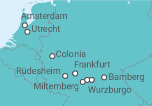 Itinerario del Crucero desde Amsterdam (Holanda) a Frankfurt (Alemania) - Riverside
