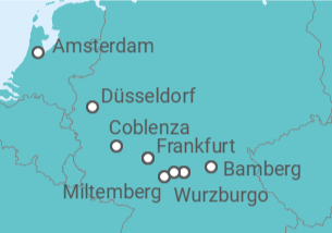 Itinerario del Crucero desde Frankfurt (Alemania) a Amsterdam (Holanda) - Riverside