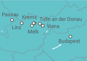 Itinerario del Crucero Austria, Alemania, Hungría - Riverside