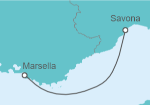 Itinerario del Crucero Francia - Costa Cruceros