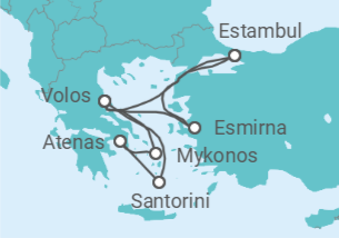 Itinerario del Crucero Turquía, Grecia - Costa Cruceros