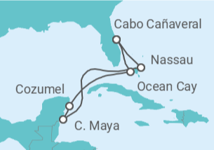 Itinerario del Crucero México, Bahamas - MSC Cruceros