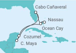 Itinerario del Crucero Bahamas, México - MSC Cruceros